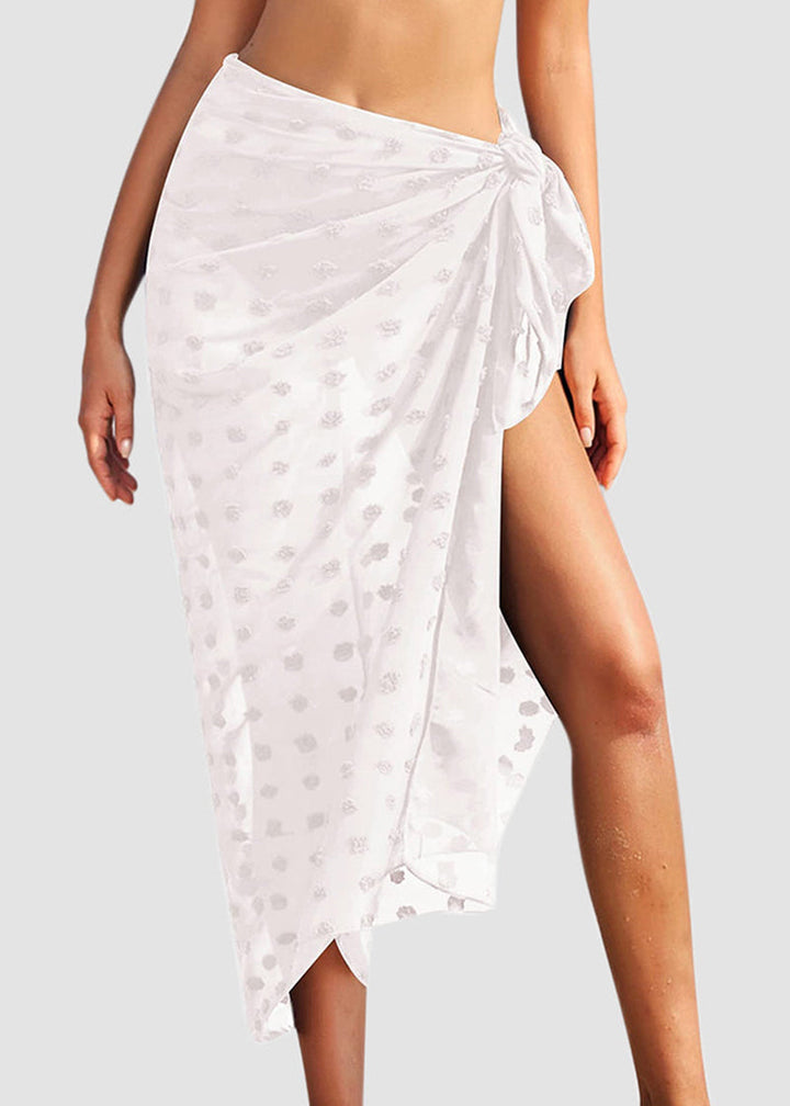 Side Tie Midi Sarong Sheer Cover Up