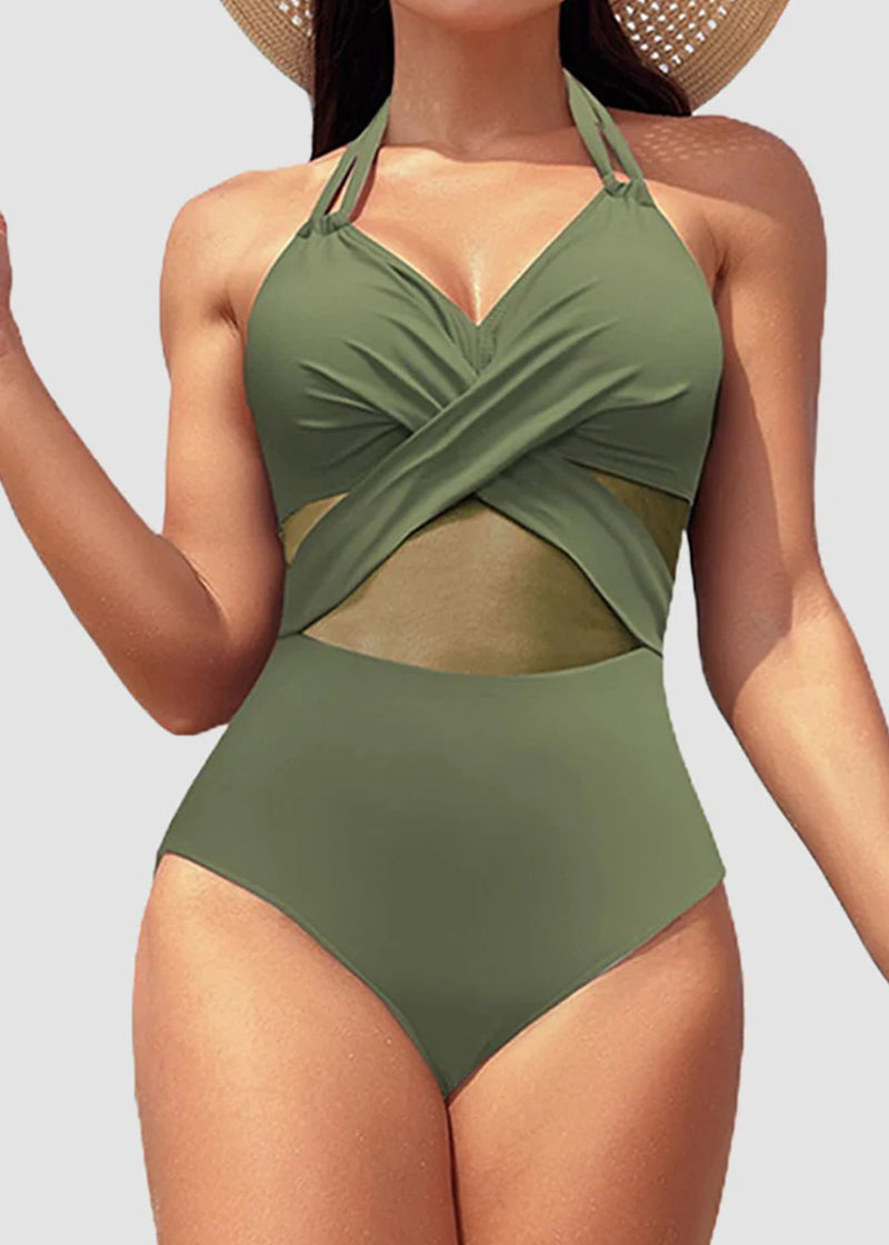 BIKINI BRIGADE High Waisted Tummy Control One Piece Swimsuit