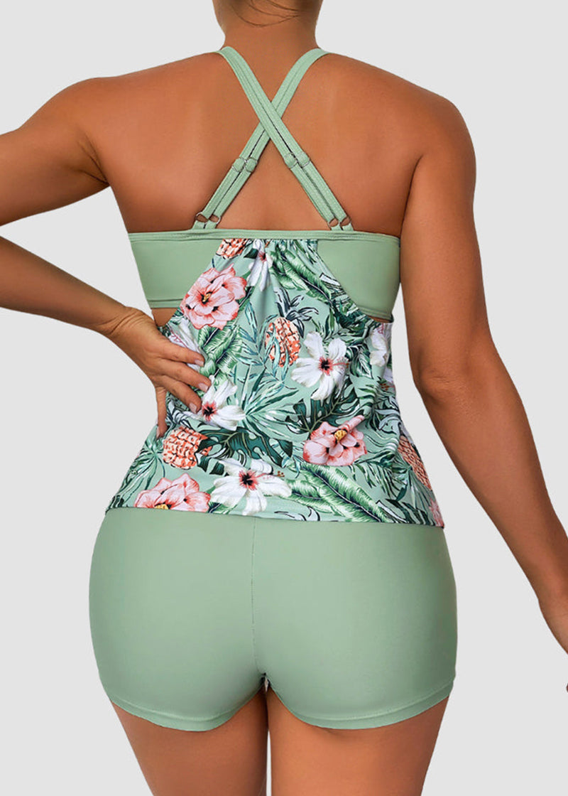 BIKINI BRIGADE Tankini Swimsuits Tummy Control Two Piece Blouson Bathing Suit