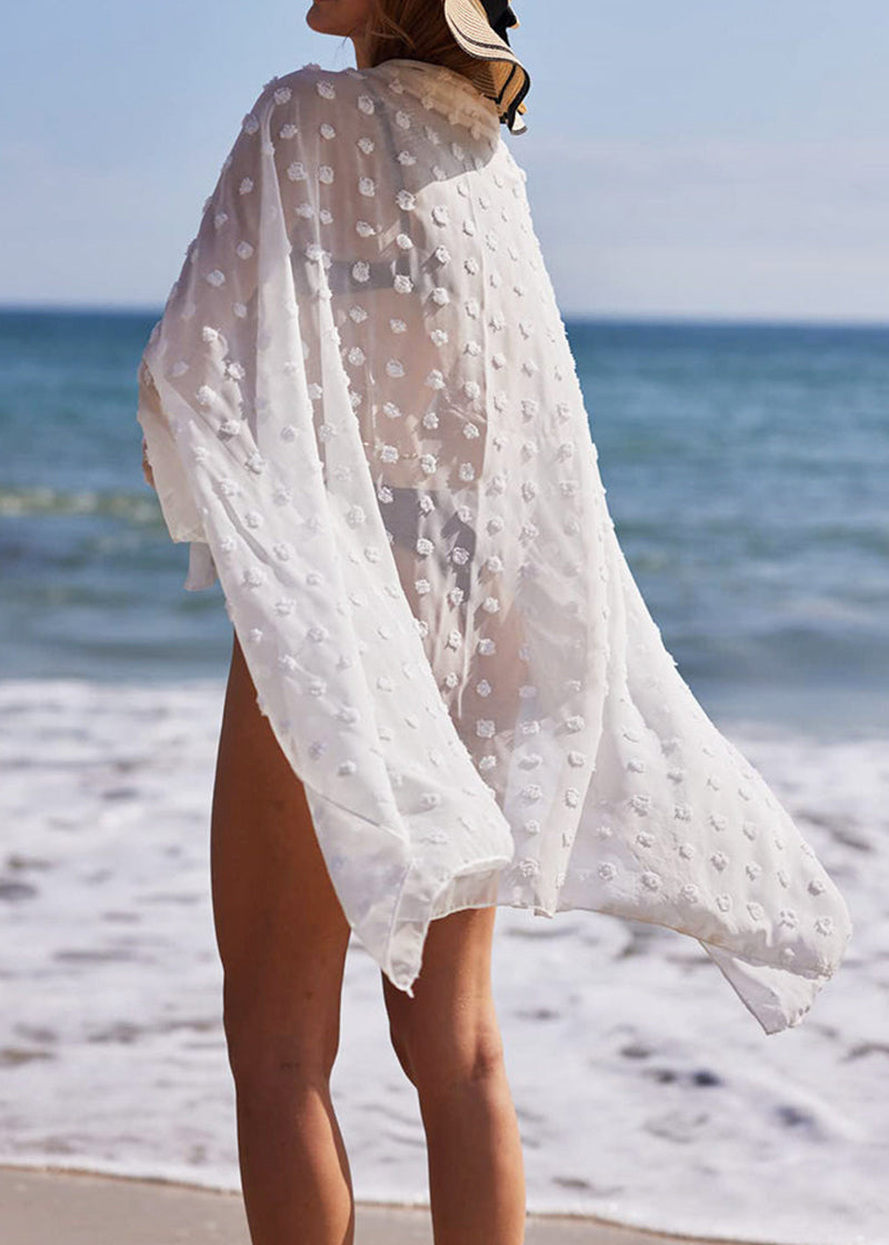 Side Tie Midi Sarong Sheer Cover Up