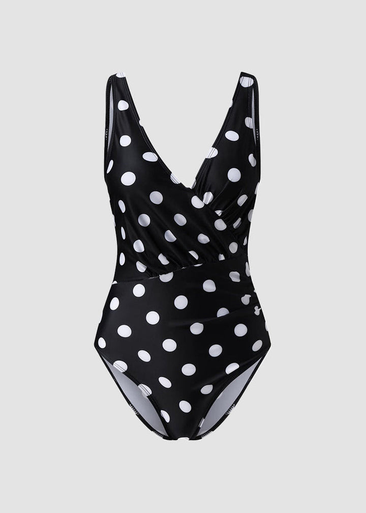 BIKINI BRIGADE Deep-V Neck One Piece Tummy Control Swimsuit
