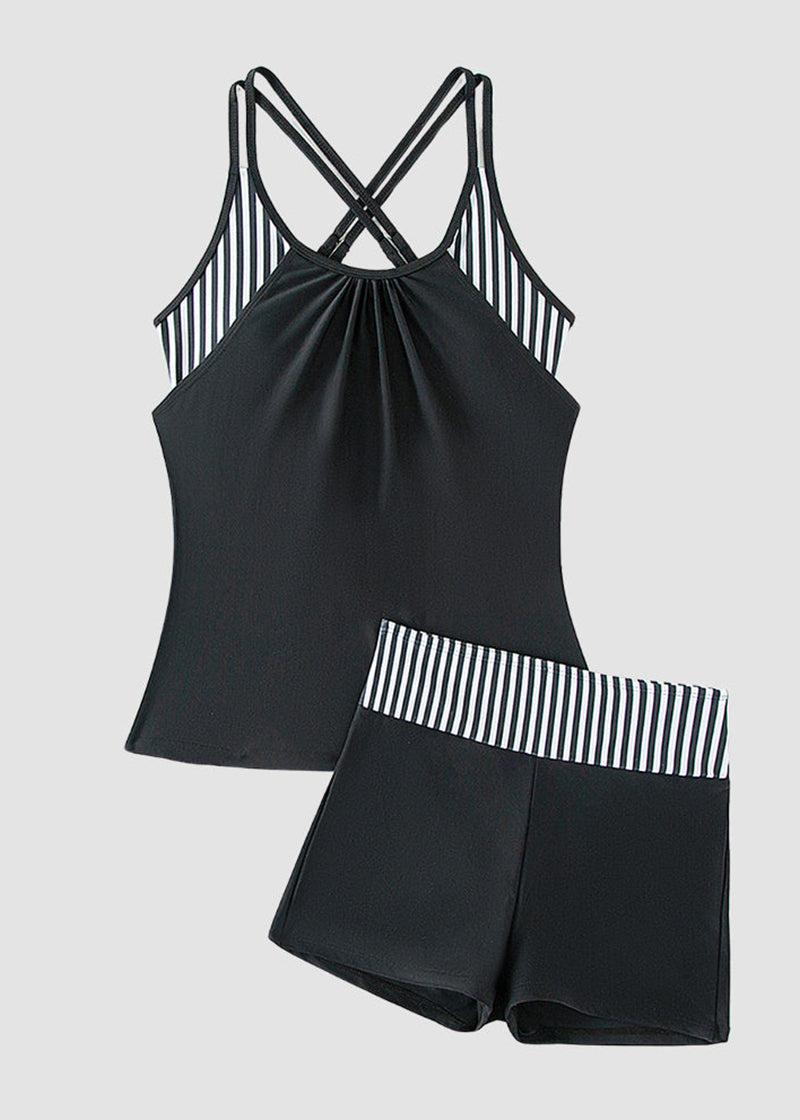 BIKINI BRIGADE Tankini Swimsuits Tummy Control Two Piece Blouson Bathing Suit
