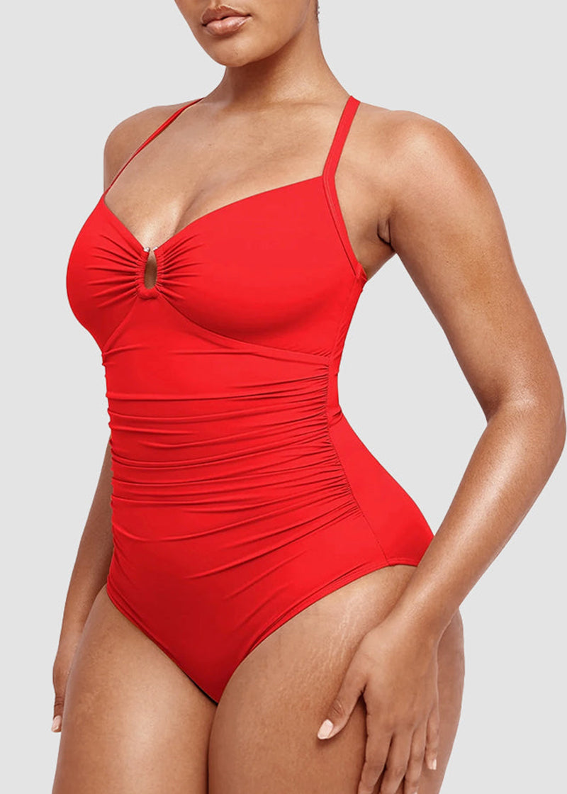 Smart Sculpt U-Ring Cut Out Shaping Swimsuit