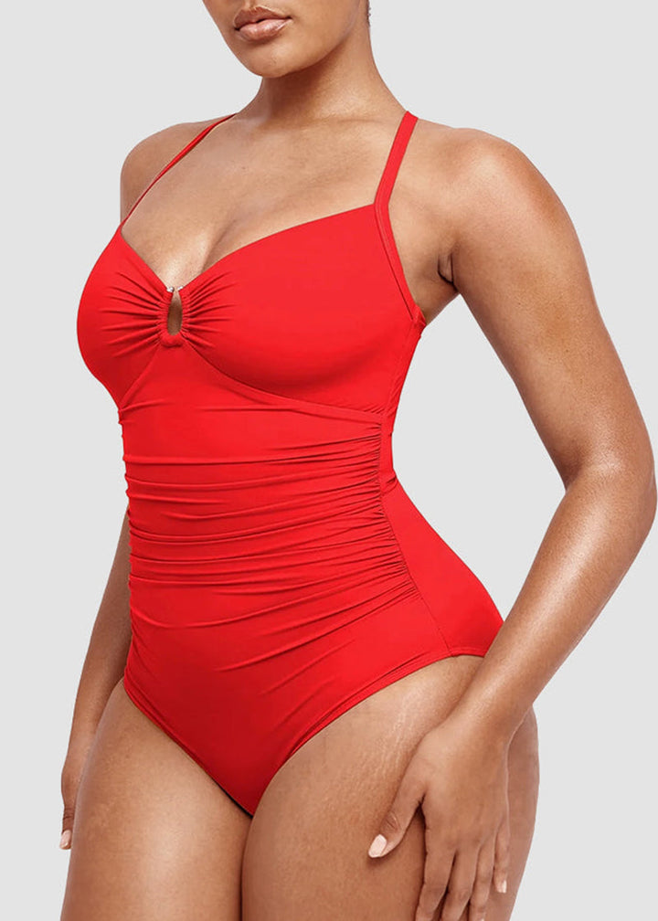 Smart Sculpt U-Ring Cut Out Shaping Swimsuit