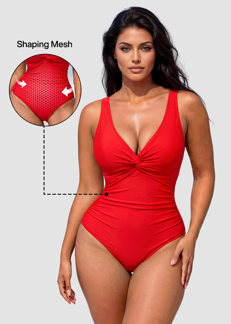 Hourglass™ Twist Front Tummy Control One-Piece Swimsuit