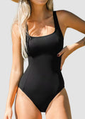 BIKINI BRIGADE Slim & Sculpt Tummy Control Crisscross Back Tie One Piece Swimsuits