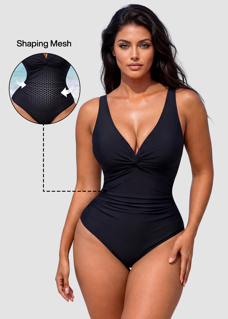 Hourglass™ Twist Front Tummy Control One-Piece Swimsuit