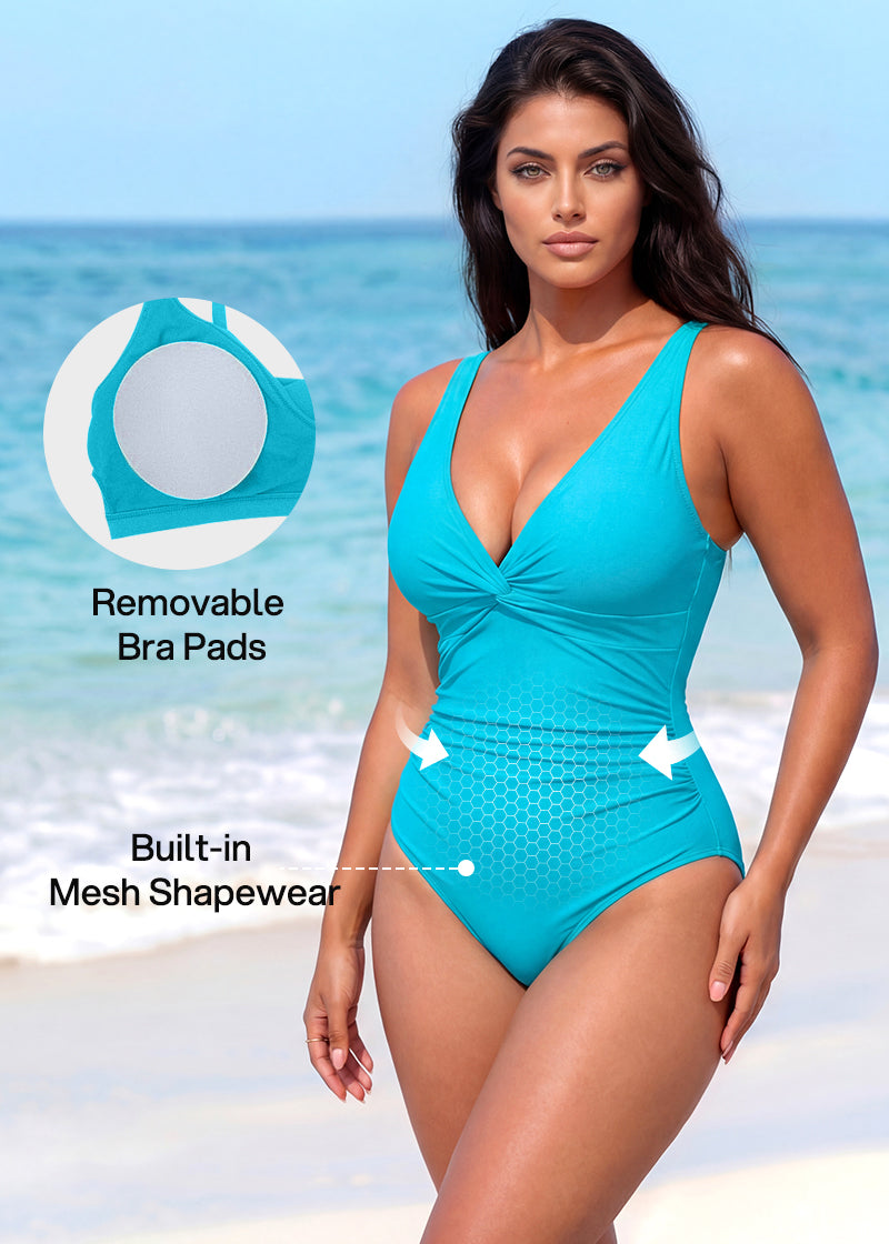 Hourglass™ Twist Front Tummy Control One-Piece Swimsuit