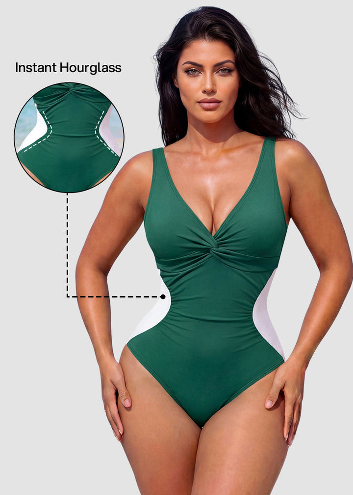 Hourglass™ Twist Front Tummy Control One-Piece Swimsuit
