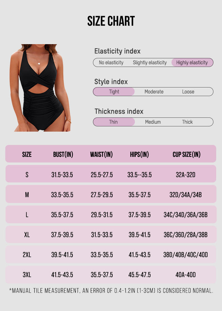 Ruched Cut Out Tummy Control One-Piece Swimsuit
