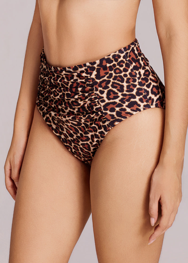 High-Waisted Ruched Tummy Control Bikini Set