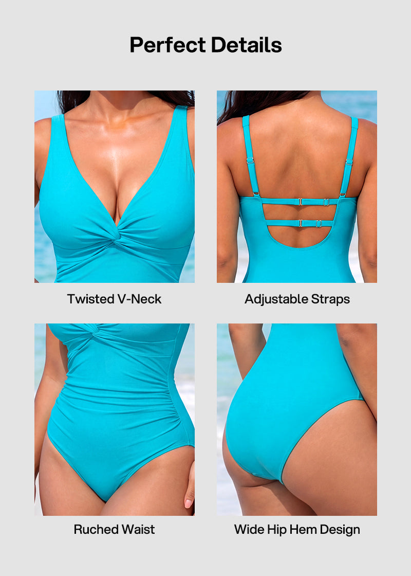 Hourglass™ Twist Front Tummy Control One-Piece Swimsuit