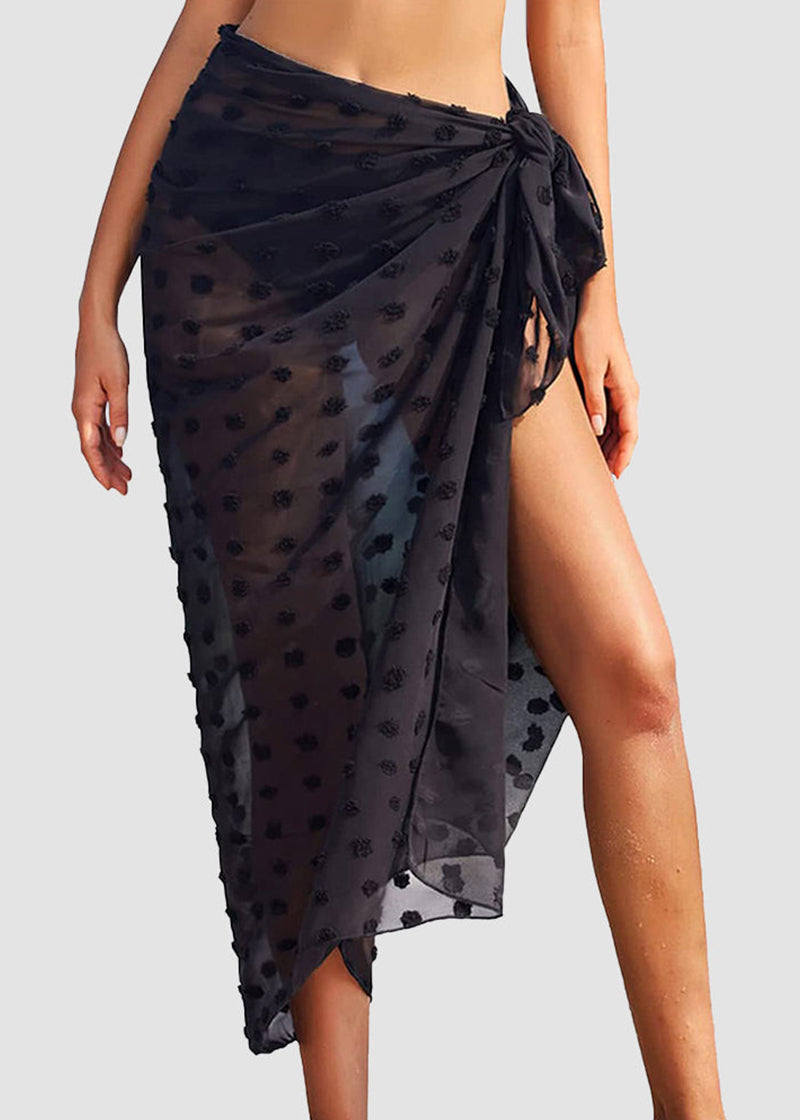 Side Tie Midi Sarong Sheer Cover Up