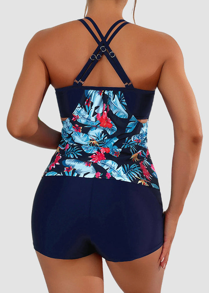 BIKINI BRIGADE Tankini Swimsuits Tummy Control Two Piece Blouson Bathing Suit